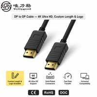   Câble 1.2 3M DP vers DP Mâle-Mâle 4K 30Hz pour Moniteur PC Ordinateur Portable Téléviseur Projecteur