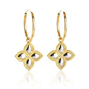 Pendientes de Oro de 18K Versátiles Xinfly, Pendientes de Aro de Oro Duro con Colgante de Oro 750, Joyería Fina de Moda para Mujer - Product Image 1
