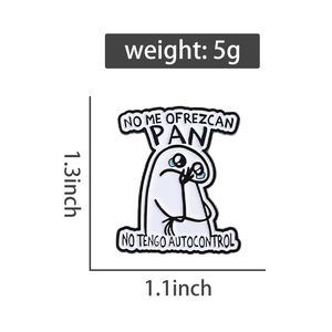 मजेदार स्पेनिश उद्धरण एनमेल पिन नो मुझे नहीं, कोई टेंगो ऑटोकंट्रोल रचनात्मक ब्रोच लैपल बैज दोस्तों के लिए गहने उपहार - Product Image 6