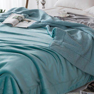 Coperta di flanella di lana di agnello doppia di lusso alla moda per bambini e tessuti per la casa per adulti - Product Image 5