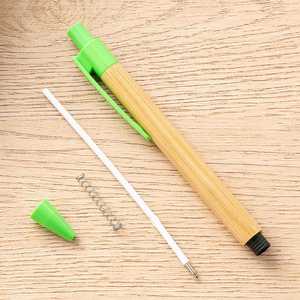 Stylo à bille en bambou écologique - Cadeau promotionnel avec logo personnalisé, stylo à bille en bois multicolores - Product Image 4