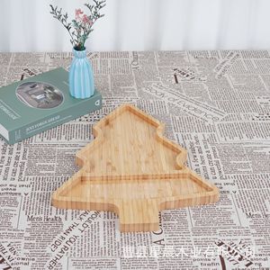 Stars Bamboo Christmas Tree <b>Cheese</b> Board With <b>Knife</b> Fork <b>Set</b> For Party Food Serving - Product Image 4