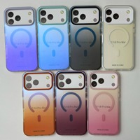 Coque de téléphone portable IMD Technology Ombre pour iPhone 17 Series, compatible avec la charge sans fil, dégradé, anti-chute, colorée, commande en gros personnalisée