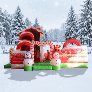 WINSUN Parque de Juegos Inflable Comercial Navideño, Combo de Trampolín, Castillo Inflable y Tobogán para Alquiler en Carnavales - Product Image 1