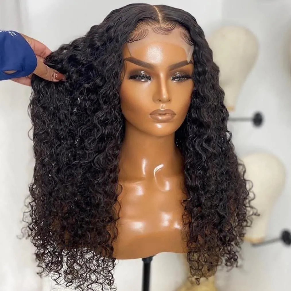 Water Wave Natural Human Hair Hd Full Lace Front Wig Raw Brazilian Virgin Human Hair 4X4 5X5 Lace Closure Wig For Black Women