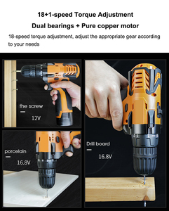 Kit d'outils électriques sans fil SC-HT174 : perceuse, clé à main, outil de taille-haie et boîte à outils - Product Image 3