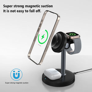 15W for Certified 3-in-1 Fast Wireless Charging Pad with 2 USB Ports ABS Material for Mobile Phones - Product Image 6