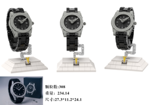 Thiết Kế Sang Trọng Của Người Đàn Ông Cơ Khí Xây Dựng Đồng Hồ Thiết Lập Với Con Trỏ-Phong Cách Hiển Thị Kỹ Thuật Số Quay Số Của Người Đàn Ông Đồng Hồ Xây Dựng Khối Đồ Chơi Thiết Lập - Product Image 6