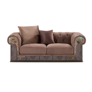 Sofá de Tela Estilo Nórdico con Relleno Grueso de Plumón de Ganso, Estructura de Madera Estable, Sofá Elegante para el Hogar y el Ocio - Product Image 1