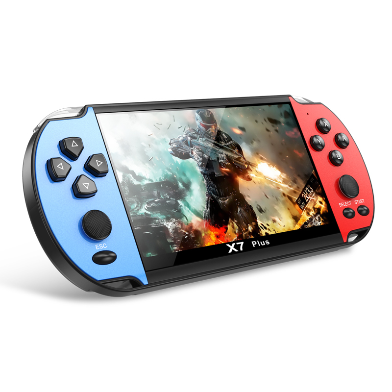 5.1 inch screen X7 plus handheld game console video support AV output built in 10000 games console