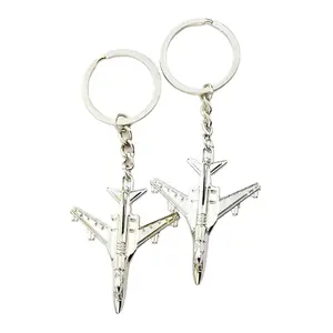 Artigifts Wholesale Custom Made Your Own Metal Key Ring Aircraft Stainless Steel Keyring Plane Key Chains 3D Airplane Keychain