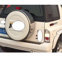 CYS TS-BT-024, fourniture directe d'usine, nouvelle housse de roue de secours en acier inoxydable pour Suzuki Jimny - Noir + Blanc, design luxueux imperméable