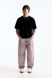 Jeans Oversize da Uomo Personalizzati, Stile Streetwear, Denim Lavato, Pantaloni Plissettati, Vestibilità <span class=keywords><strong>Balloon</strong></span>, Gamba Larga - Product Image 6