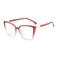 Katzenaugen-Korrektionsbrillengestelle für Damen Retro-Optik Große Fassung Persönliche Mode-Brillen Luxus-Markendesigner