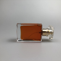 Mini bouteilles rectangulaires carrées brume 30ml 50ml pompe à pulvérisation en forme Oblate bouteille en verre vide bouteille de parfum unisexe pour femme