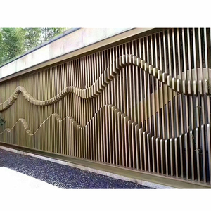 Revêtement mural extérieur/intérieur moderne en profilé carré en alliage d'aluminium, parement en bande, murs rideaux ignifuges - Product Image 1