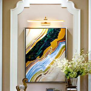 Lámpara LED Moderna con Acabado Metálico para Espejo de Maquillaje, Luz de Espejo de Pared Regulable con Iluminación de Alta Definición para Baño - Product Image 2