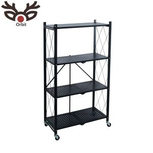 Estante de almacenamiento de acero inoxidable y madera para armarios de cocina - Product Image 3