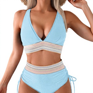 Women Halter <b>Neck</b> Bikini Set Brazilian Style Swimsuit Stretch Fabric Beachwear Fashion Swimwear Summer Holiday - Product Image 3