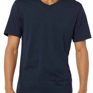 เสื้อยืดคอกว้างทรงสปอร์ตคลาสสิกสำหรับผู้ชายไซส์พลัสแบบสั่งทำพิเศษ แขนสั้น เหมาะสำหรับใส่ลำลองในฤดูร้อน สวมใส่สบาย เข้ารูปพอดีตัว เสื้อยืดเรียบง่ายสำหรับผู้ชาย - Product Image 3