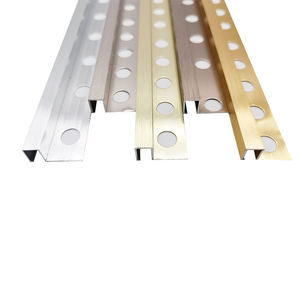 Profilé en aluminium, panneau de protection, <span class=keywords><strong>bande</strong></span> de <span class=keywords><strong>joint</strong></span>, plafonds, garde-corps mural en métal encastré, transition, bordure carrée, garniture de carrelage - Product Image 4