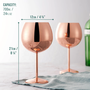 Grands verres à <span class=keywords><strong>vin</strong></span> en acier inoxydable rose doré 600ml/700ml, gobelets incassables en métal à pied <span class=keywords><strong>ballon</strong></span>, verres à <span class=keywords><strong>vin</strong></span> rouge portables et élégants - Product Image 2