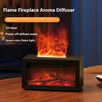 Humidificateur d'air intelligent à brume fraîche de haute qualité avec machine d'aromathérapie à flamme de cheminée, alimenté par USB, veilleuse pour utilisation en voiture