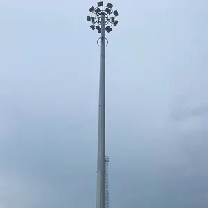 Iluminação de mastro alto galvanizado por imersão a quente de alta qualidade 15m 20m para estádio de esporte