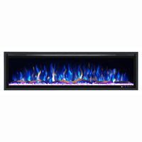 Cheminée électrique décorative avec télécommande, minuterie de chauffage, LED multicolores, effet de flamme, pour la maison