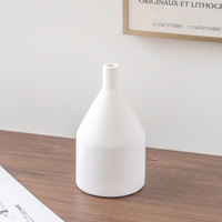 Événement Amateurs d'art contemporain fait à la main Artisanal Home Decor Plaine brûlant vases en céramique blanche décoration pour mariage