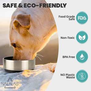 Thermos à eau en acier inoxydable de bonne qualité avec bol amovible pour enfants ou animaux domestiques, utilisation en extérieur - Product Image 5
