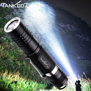 Tank007 tùy chỉnh đèn pin cao lumens mạnh mẽ linterna <span class=keywords><strong>Torch</strong></span> túi có thể sạc lại Đèn Pin Nhôm không thấm nước EDC đèn pin - Product Image 1