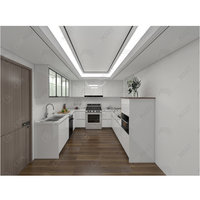 CBMMart Armoires design à rendu d'effet 3D Table d'îlot avec rangement Armoire de cuisine pour la maison laquée au design moderne personnalisé