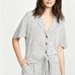 Set <span class=keywords><strong>Pigiama</strong></span> da <span class=keywords><strong>Donna</strong></span> in Spandex <span class=keywords><strong>con</strong></span> <span class=keywords><strong>Bottoni</strong></span>, Morbido e Traspirante, Abbigliamento da Casa <span class=keywords><strong>con</strong></span> Vita Elastica, Personalizzabile ODM, Taglia XS, Tinta Unita, <span class=keywords><strong>Pigiama</strong></span> <span class=keywords><strong>Invernale</strong></span> - Product Image 3