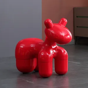 犬の形をした子犬の椅子創造的な座席ポニースツール動物の犬の彫刻庭屋外と家のスタイリングチェア