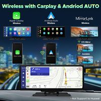 Carlover V11 4k cermin 10.26 inci nirkabel a P P l E layar Carplay Dvr mobil Wifi kamera dasbor FM perekam untuk mobil