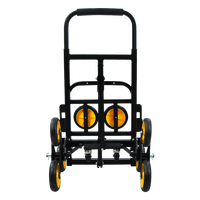 Chariot d'escalade pliable Uni-Silent 150 kg avec 10 roues et poignée réglable FHT150-6S