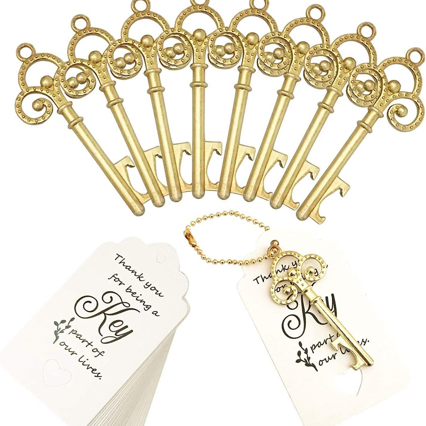 Cadena de 10 cuentas de oro.