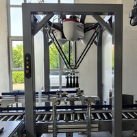 Système robotisé d'emballage de bouteilles d'alcool - Machine automatique d'emballage et de palettisation avec système de levage vertical