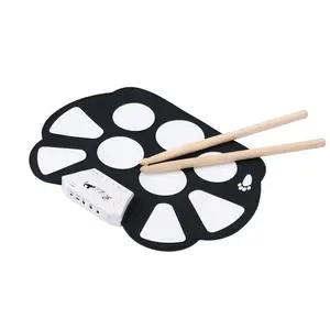 Elektronische Drum Set Roll Up Drum Pad Silicon Percussie Pad Drum Met Drumstick Hoge Kwaliteit Slaginstrumenten