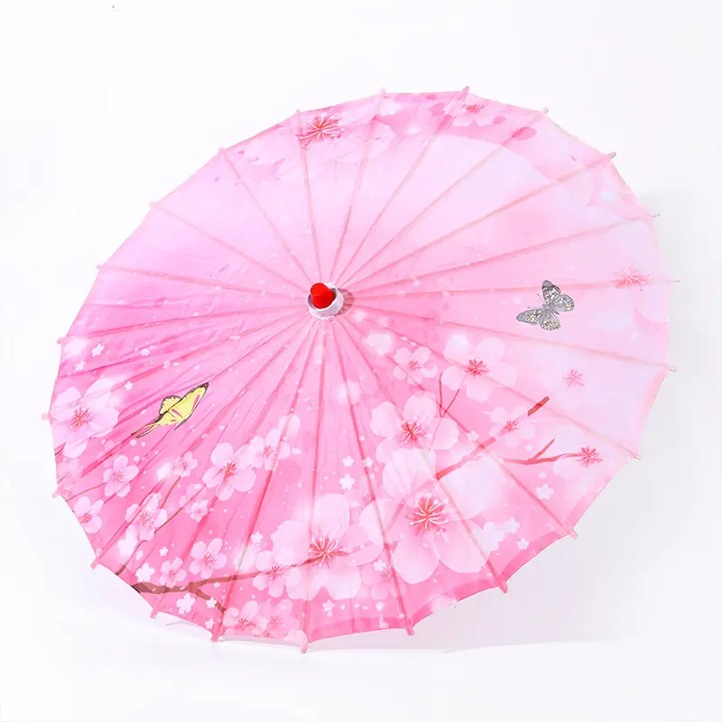 T1872 Chinese Silk Cloth Umbrella Klassischer Stil Dekorativer Regenschirm Öl papier Painted Parasol Art Umbrella