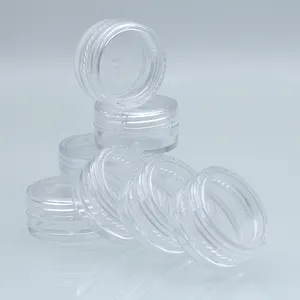 Cheap 3 grams 5 gram 10g 2.5 g 2.5g 3g 5g 2.5ml 3ml 5ml 3 g 5 g Empty Plastic Cosmetic Samples Containers Plastic Jars With Lids