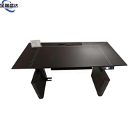 Bureau de travail/bureau d'ordinateur JRSD, gain de place, installation facile, robuste, moderne, double moteur, 3 étages, 1,4x0,4m, cuir de selle