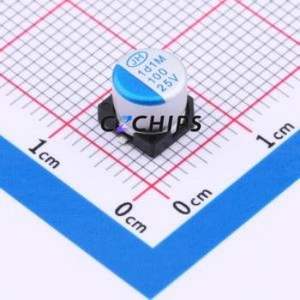 Condensateur solide PCV1EVM101MF60FVTSWP SMD, D6.3xL5.7mm (Capacité : 100uF) (Précision : 20%) Tension nominale : 25V - Product Image 1