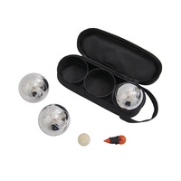 Ensemble de pétanque ZQURE, boules en métal classiques, 3 boules avec sac de transport personnalisé pour toutes les saisons, sports et jeux de plein air
