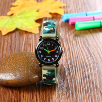 Bande dessinée camouflage sports de plein air étudiant montre pour enfants fan militaire garçon tendance mode montre étanche