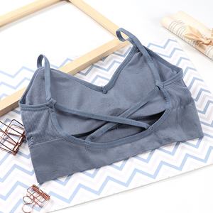 Vendita calda sport senza soluzione di continuità Yoga <span class=keywords><strong>reggiseno</strong></span> tinta unita senza soluzione di continuità biancheria intima di bellezza schiena traspirante senza soluzione di continuità <span class=keywords><strong>reggiseno</strong></span> - Product Image 4