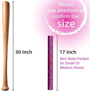 <b>Pink</b> Holographic Heart Wrapping Paper Mini Roll Double Side Metallized 46.8 Sq Ft Valentine's Day Gift <b>Wrap</b> - Product Image 3