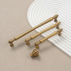 Poignée de <span class=keywords><strong>meuble</strong></span> <span class=keywords><strong>vintage</strong></span> cannelée en alliage de zinc pour tiroir, armoire, cuisine, placard - Product Image 2