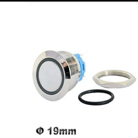 Interrupteur à bouton-poussoir anti-vandalisme de 19 mm, interrupteur à bouton-poussoir de réinitialisation